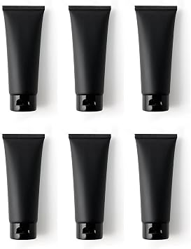 6 Pack 100ml 3.4 oz Refillable Squeeze Travel Tubes Leak-Proof Flip Cap Plastic Bottles for Shampoo Lotion Cosmetic Cream