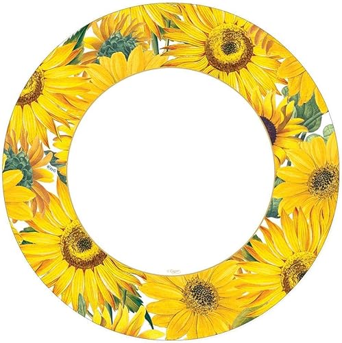 Caspari Platos llanos de papel girasoles - 16 unidades