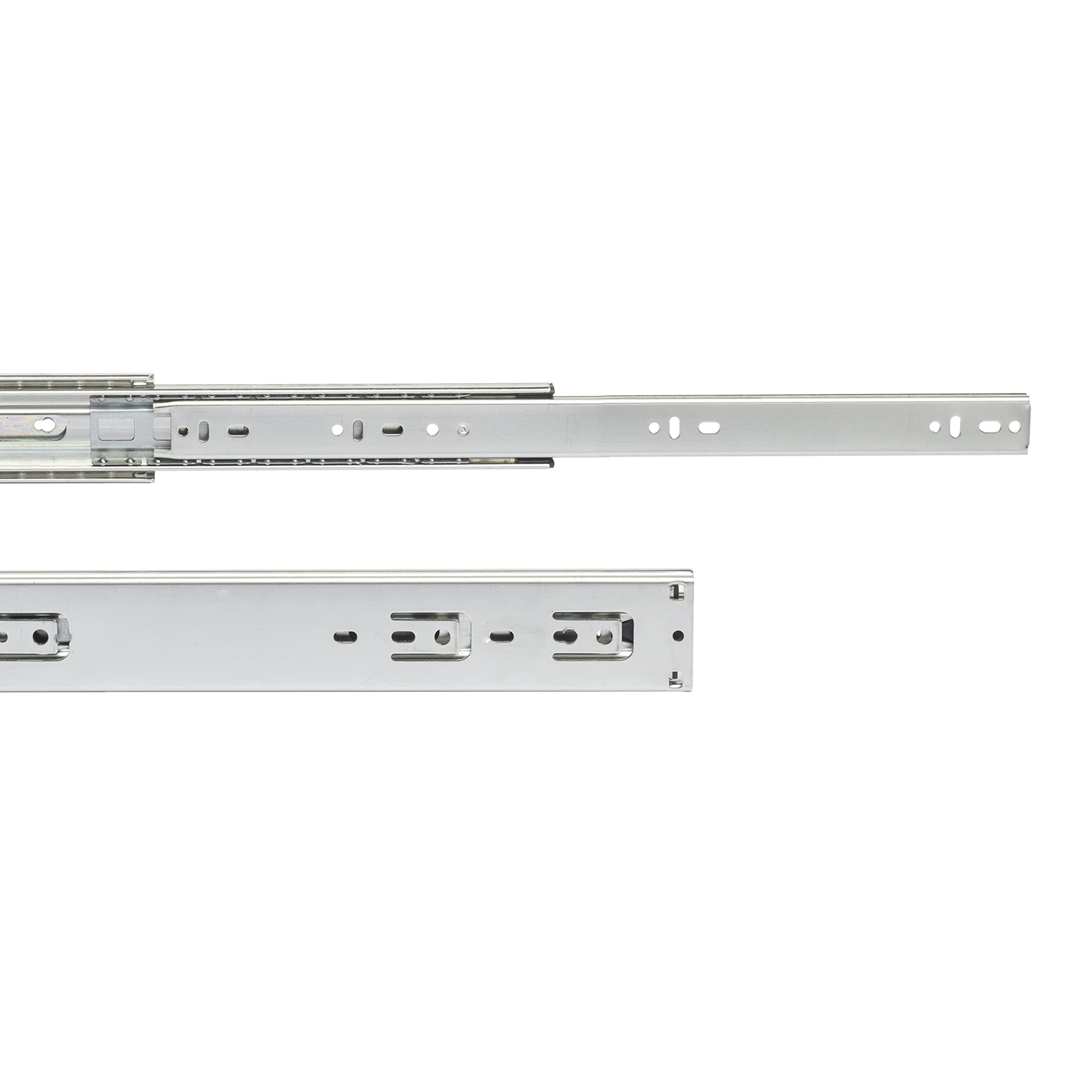 Emuca - Heavy Duty Ball Bearing Runners, Total Drawer Extraction, Height 51mm (2 inch), 700mm (27,5 inch), Zinc Plated, Steel, 2 un - Image 4