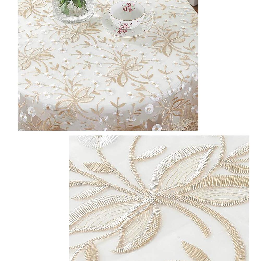 VDLLQYN， Vintage-Spitzentischdecken, Elegante bestickte Tischdecke mit Blumenmuster, Makramee-Tischdecke, rechteckige runde Nachttischabdeckung ，Tischtücher(A,85x85cm(33x33inch))