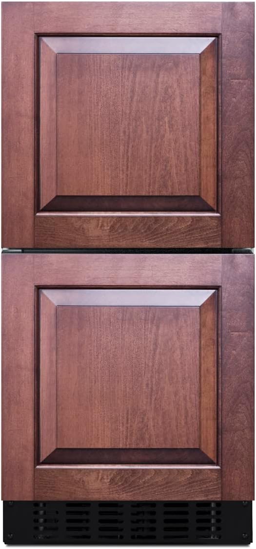 Summit 15” Two Drawer Refrigerator, 1.7 cu.ft.Capacity, ADA Compliant, 18” Shallow Depth, Stainless Steel, Panel Ready*- ASDR1524PNR (*Panels not included)