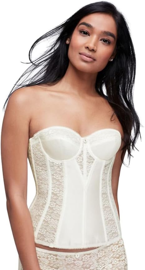 white satin torsolette