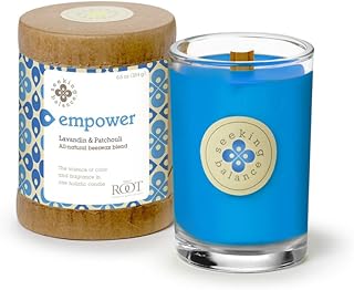 Root Candles Seeking Balance Small Spa Candle, 6.5-Ounce, Empower: Lavandin & Patchouli
