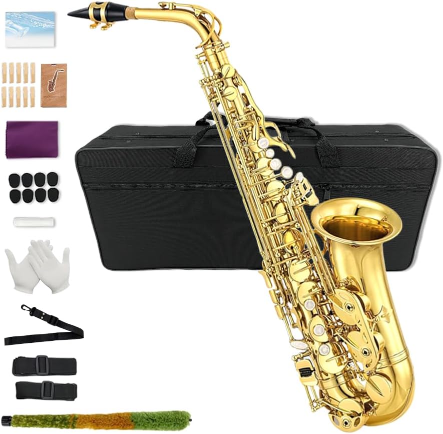 Yinfente Eb Alto Saxophone for Beginners with Full Kit
