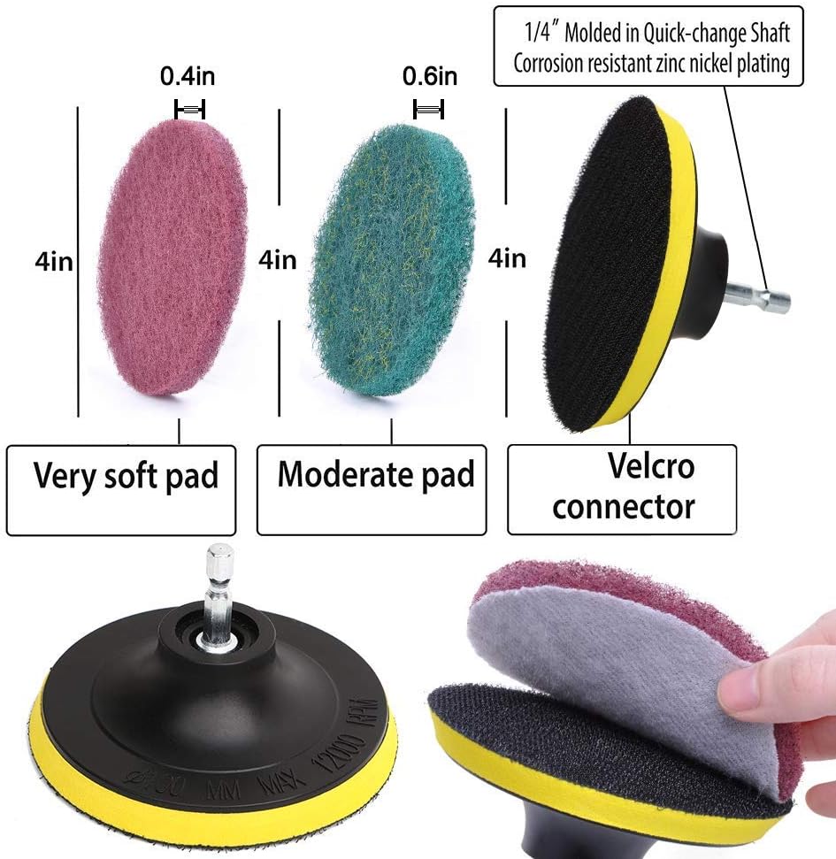 50% Off Discount Drill Brush Heavy Duty Stiff Bristle Scrub Brush with 6 Inch Extend & Scrub Pads Cleaning Kit (Medium Blue) Crazy Deals Drill Brush Heavy Duty Stiff Bristle Scrub Brush with 6 Inch Extend & Scrub Pads Cleaning Kit (Medium Blue)