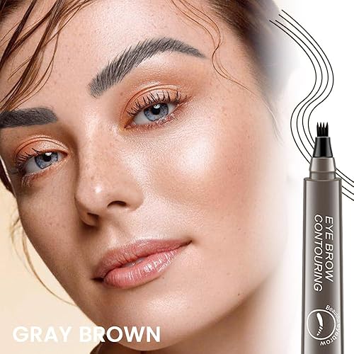 Miniatura 2 de 2 lápices de cejas 3D Microblading, maquillaje de ojos, micro lápiz de cejas de 4 puntos para levantar y arrebatar, kit de lápiz de cejas natural de