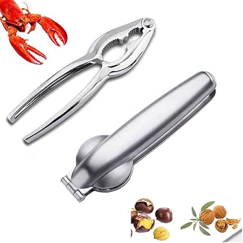 WintMing Nutcracker Chestnut Walnut Nut Pecan Cracker Multifunctional Stainless Steel Chestnut Cutter Clip Sheller Tools Kitchen Utensils 2 pcs