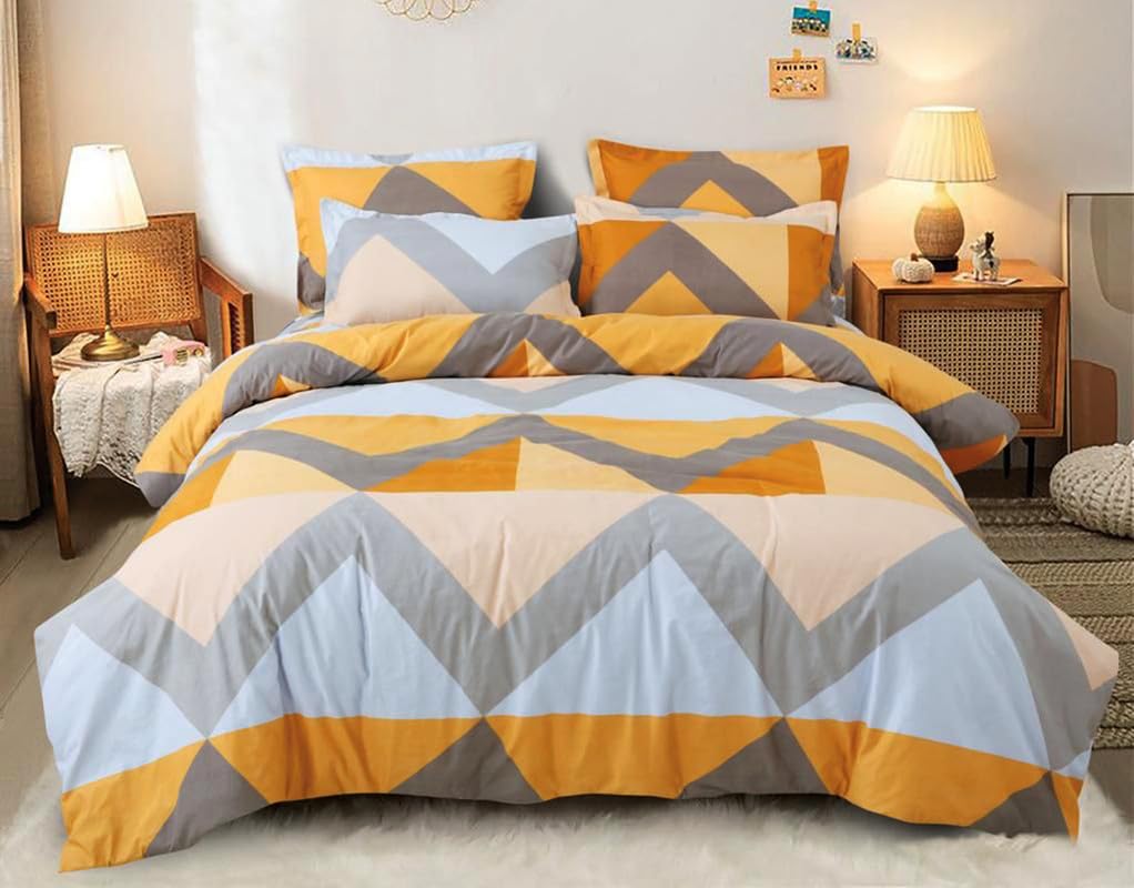 Ship Smart Soft, Cosy and Light Weight Printed 300 TC 100% Cotton Double Bedsheet/Flat Sheet with 2 Pillow Covers for Double/Queen Size Bed, Size 90x100 Inches, Colour : Multicolour1 (B09658TRBY) Amazon Price History, Amazon Price Tracker