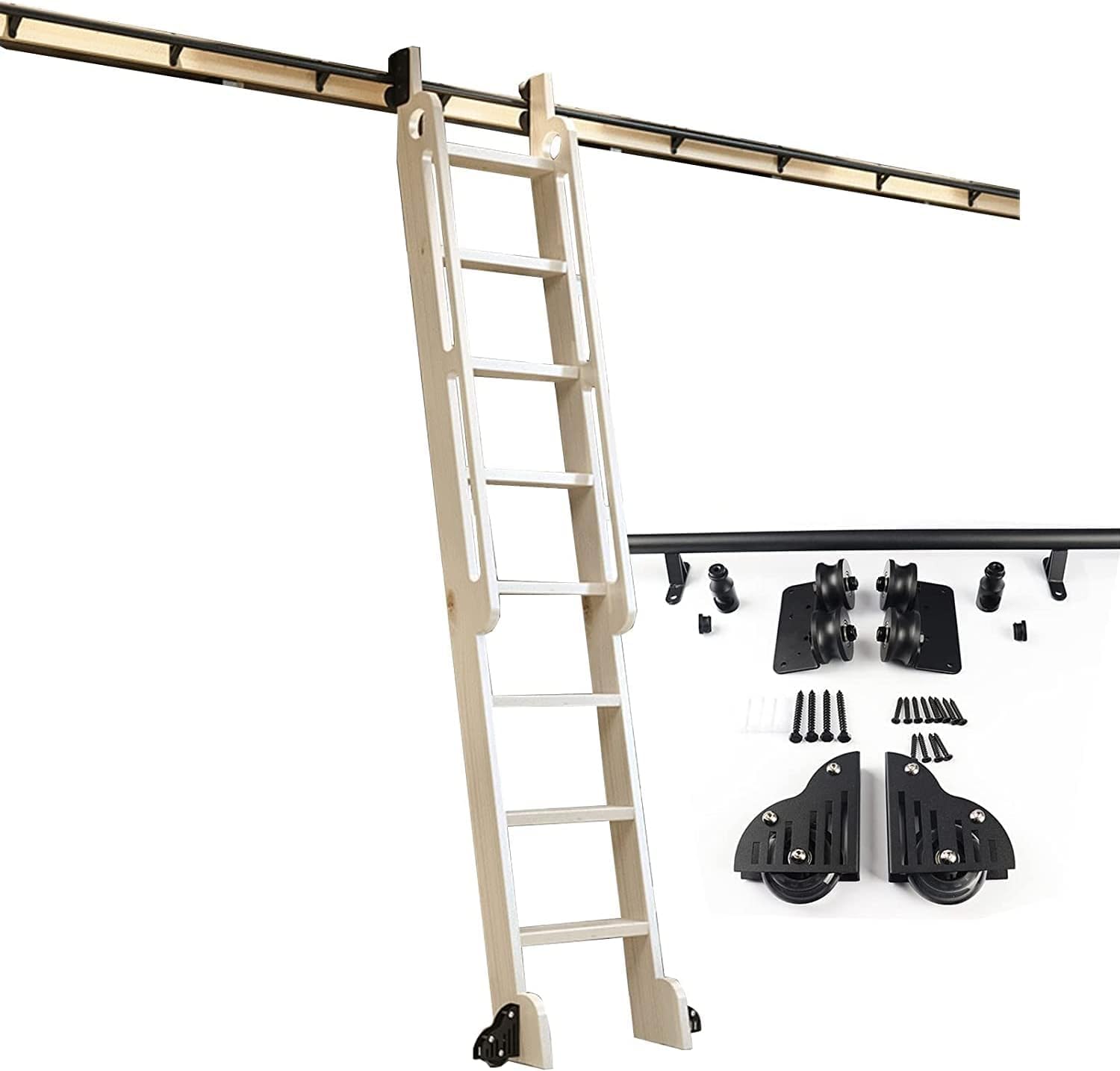 Kit quincaillerie pour porte de grange coulissante en acier au carbone