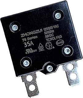 weelye 1Pcs 35A 125/250Vac 50Vdc Automatic Reset Relay Thermal Switch Circuit Breaker Current Overload Protector for Children Riding Electric Car Accessories