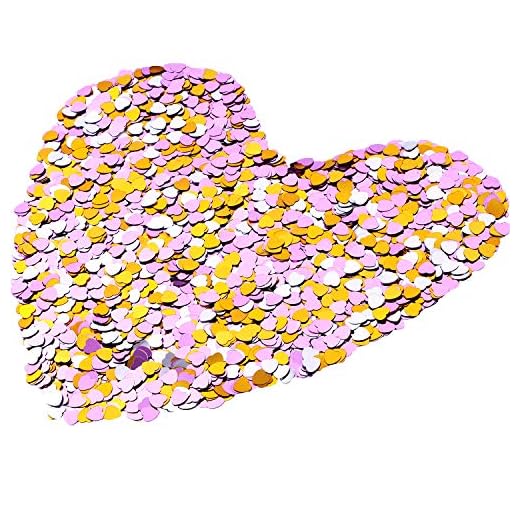 4000 Piezas de Confeti en Corazón Confeti de Papel Metálico para Decoración de Fiesta de Día de San Valentín Boda (Dorado, Plateado, Rosa)
