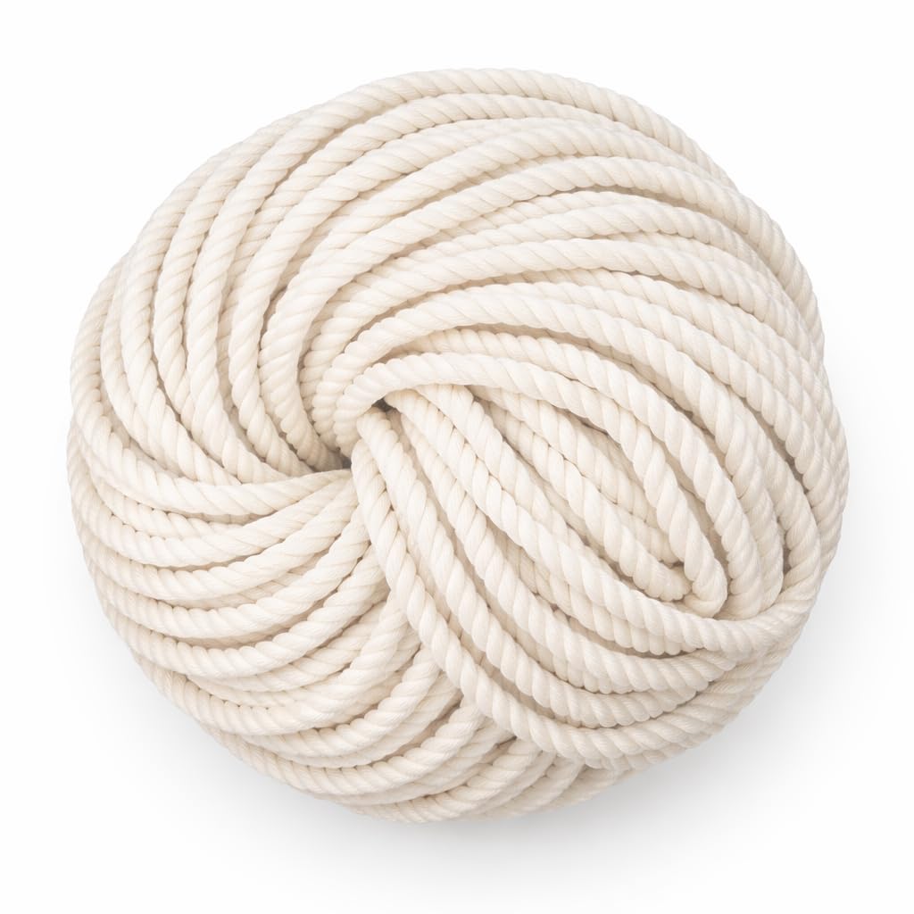BOBBINY Twisted Macrame Rope 6mm, 25Meter - Off White Natural Cotton Cord for Crafting, Wall Hanging, Plant Hangers, DIY Projects - Double Twisted Strong Rope — Amazon image 10