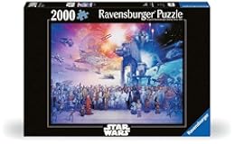 Star Wars Universe - 2000 Piece Jigsaw Puzzle - Exciting Vision That Includes Every Character from Episodes 1-6 - Frameable - Premium Quality - Puzzles for Adults