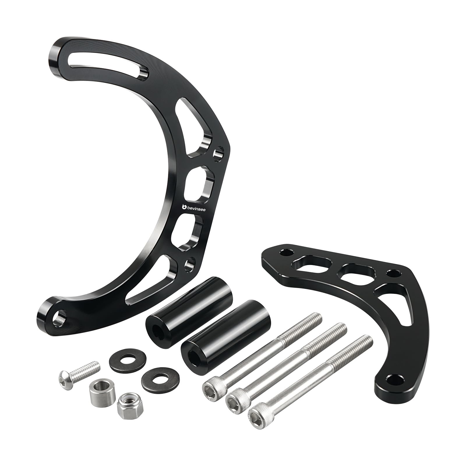 Bevinsee BBC Short Water Pump Alternator Bracket Big Block Compatible with Chevy 396 427 454 SWP EWP