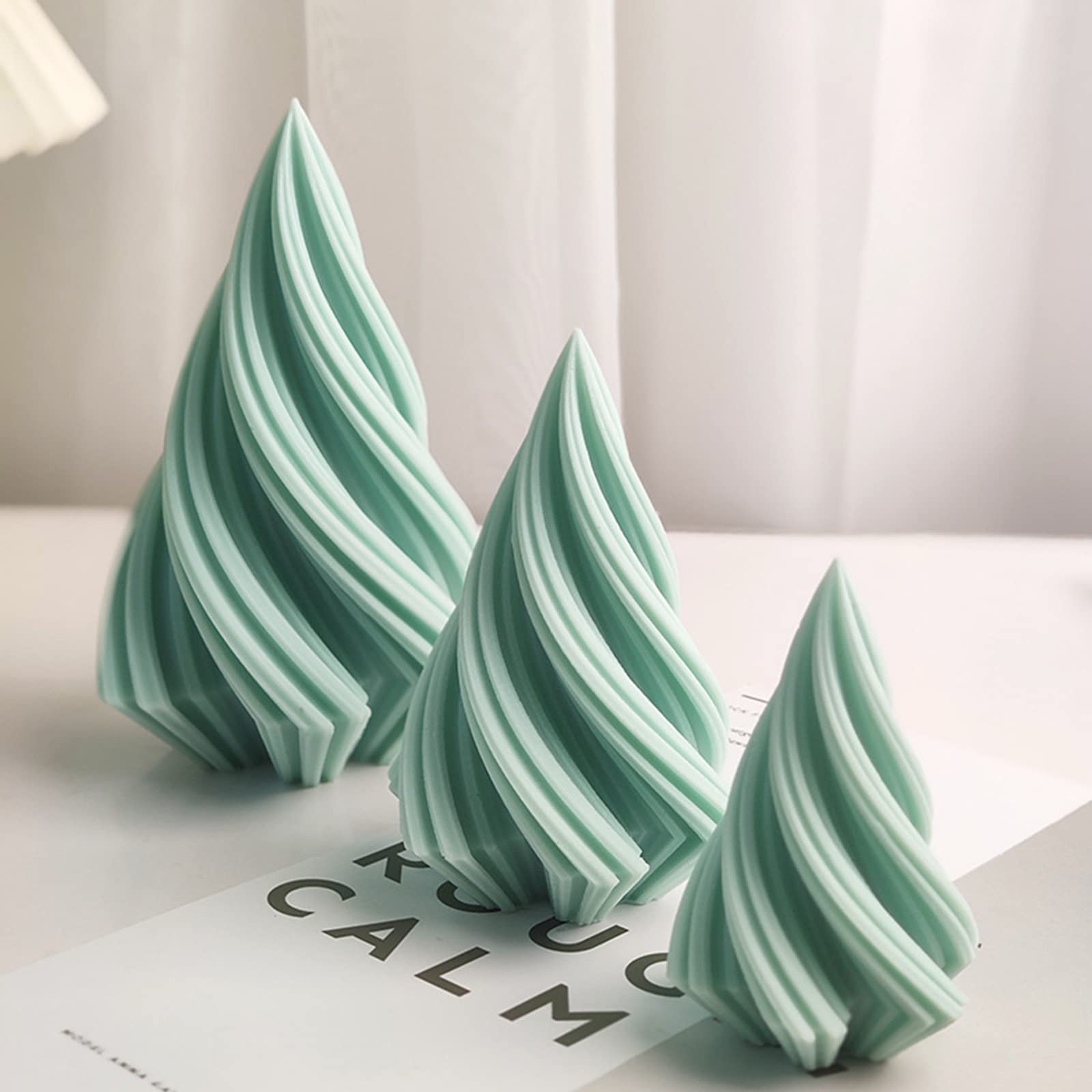 Molde de silicona de cristal cónico para velas geométricas, hecho a mano de resina/jabón, suministros de manualidades, decoración del hogar, silicona para velas de jabón