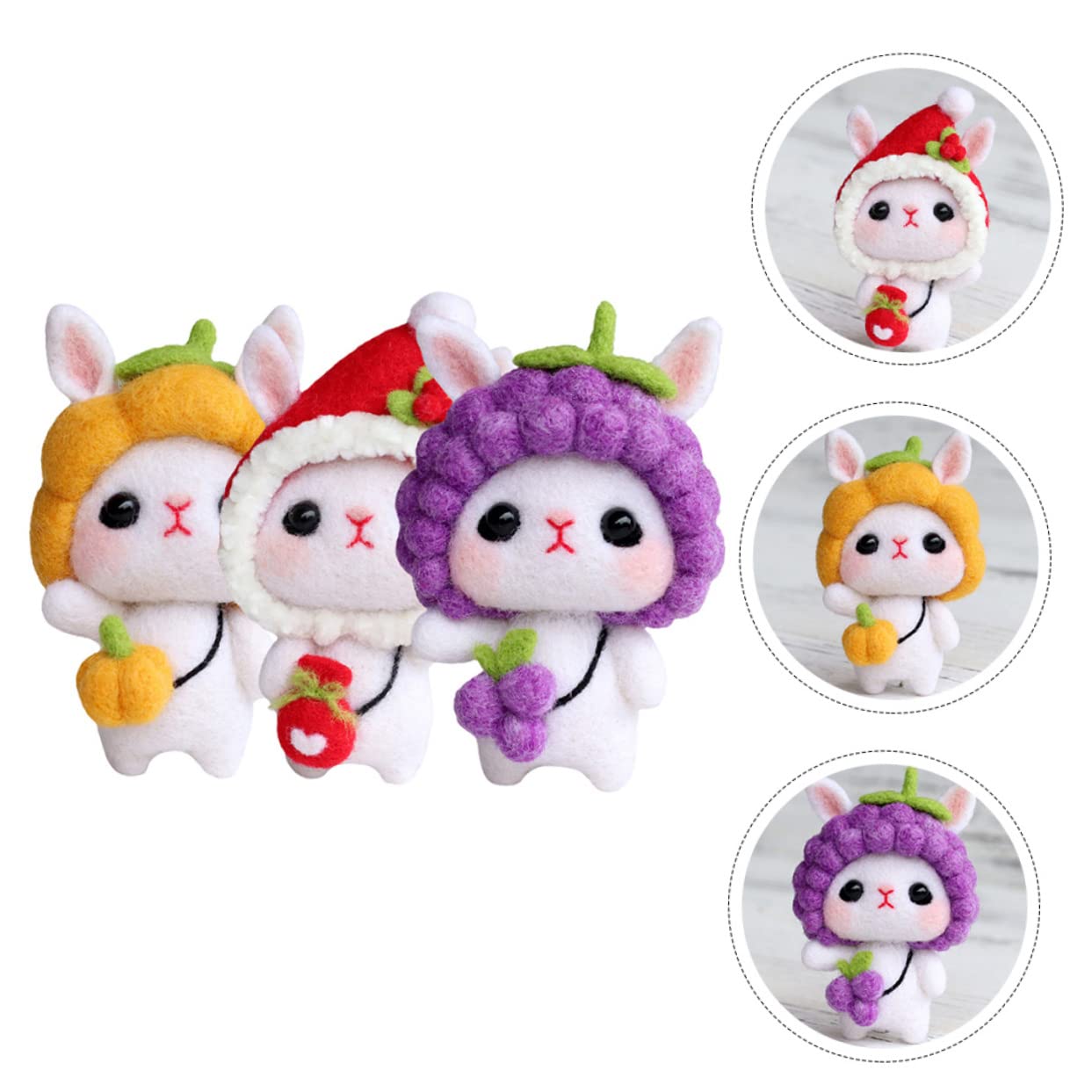 SHINEOFI 12sets Kit Di Feltro Per Ragazzo Ragazza Di Creazioni Artigianali Con Accessori Per Lavoretti Include Personaggi Di Feltro Coniglietto Zucca Per Attività Creative e Regali