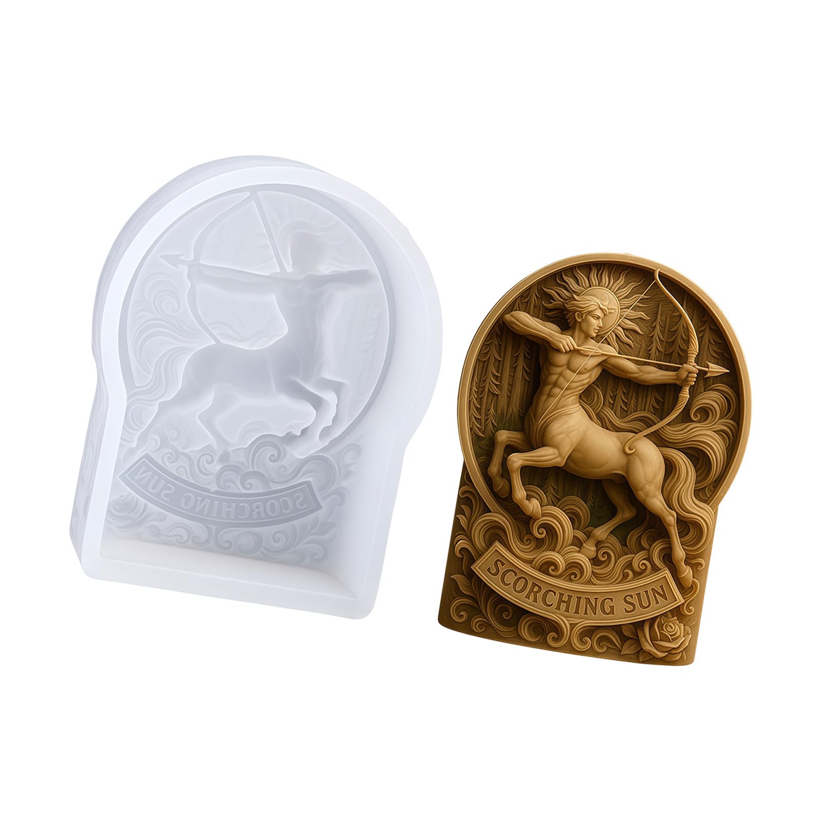 Tsophreniq Centaur Archer Silicone Molds Easy Demolding for Soap Gypsum Decoration and Epoxy Resin Craft Making Cast