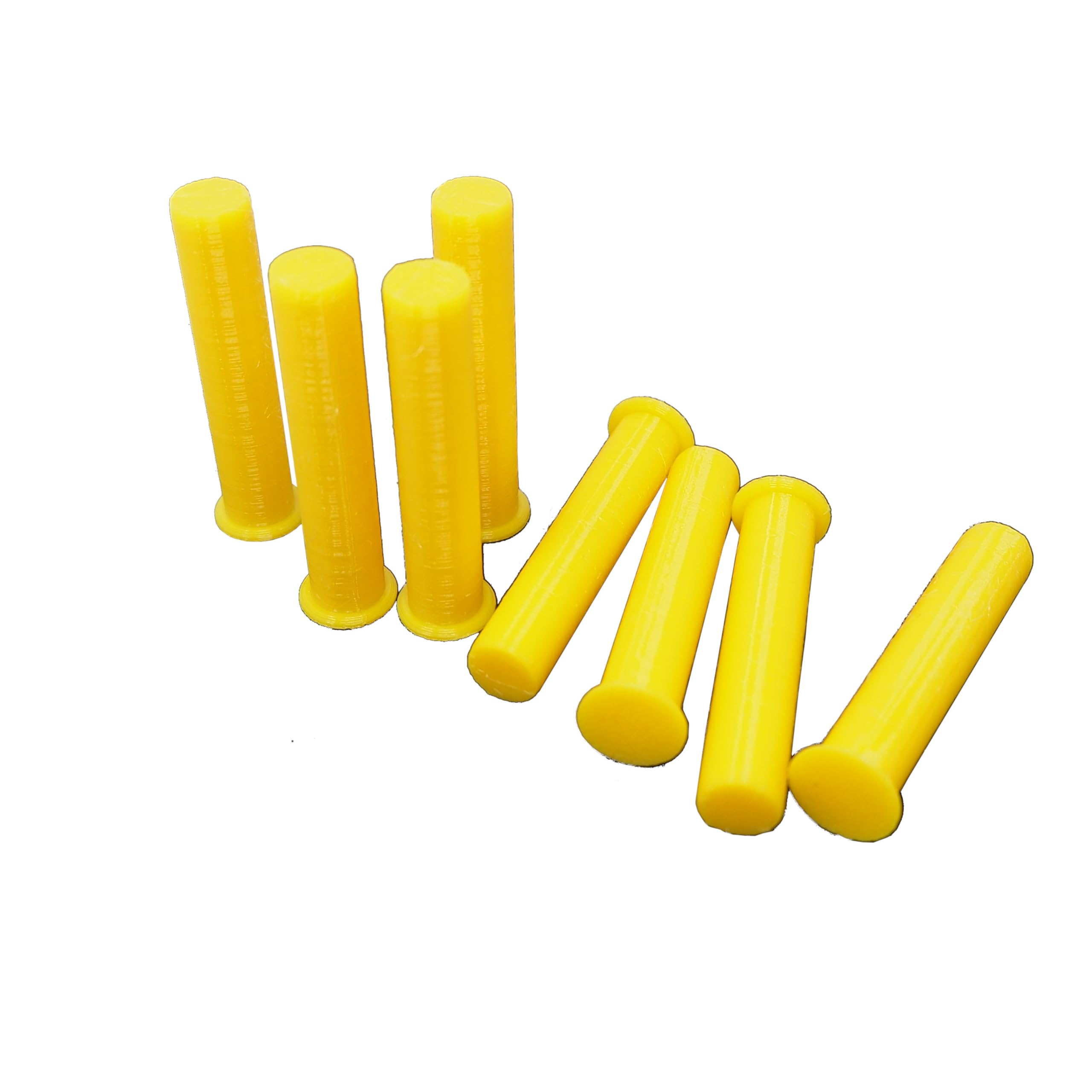 8 Pack Worktop Jig Location Pegs Pins for Locating Router Routing Template 10mm x 50mm (Yellow)