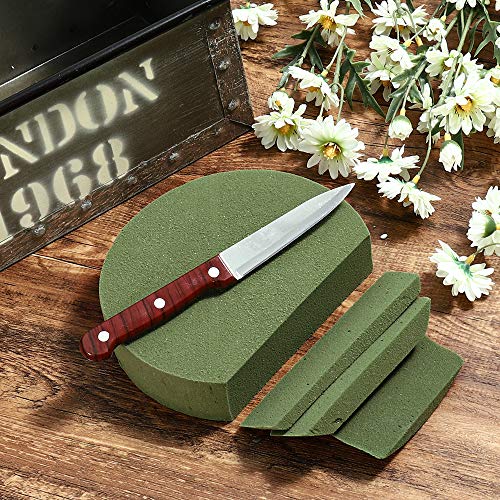 Taope Floral Foam, 6.5'' Large Dry & Wet Floral Foam Bricks Round For Artificial Flowers, Green Styrofoam Foam Blocks For Wedding Decoration #TOP4