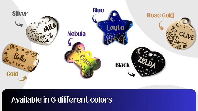 Amazon.com: Personalized Dog Tag with 5 Lines of Custom Deep