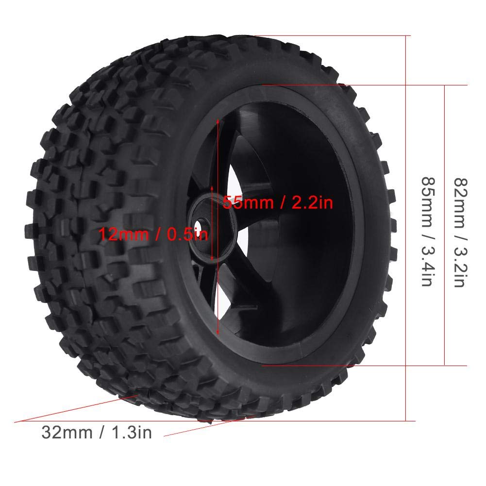 Trust-4pcs 66mm Pneus pour WPL B-1 B-14 B-24 B24 116 RC Voiture Rock