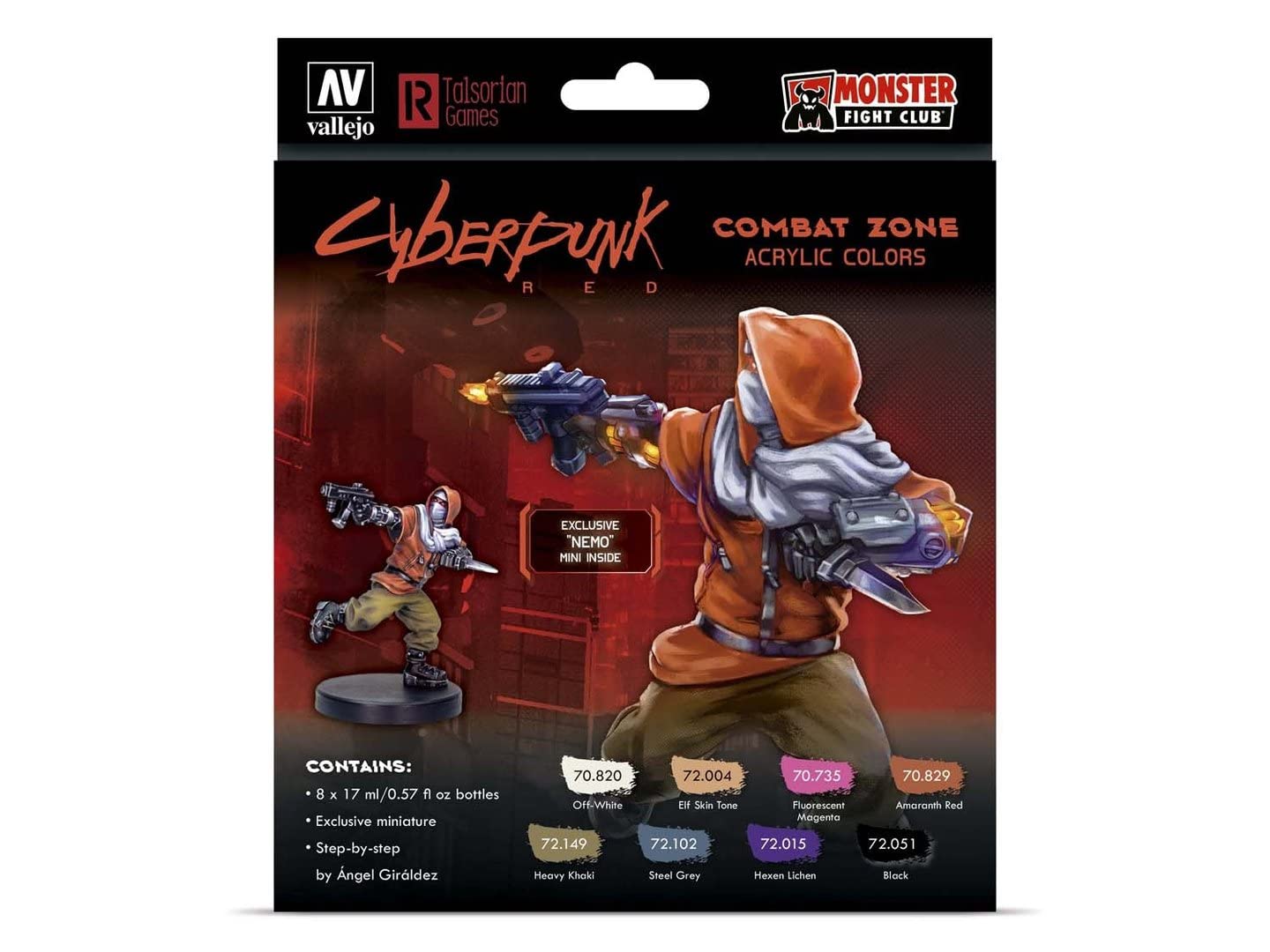 Figurine Cyberpunk Red Nemo avec peinture Vallejo miniature jeu de plateau
