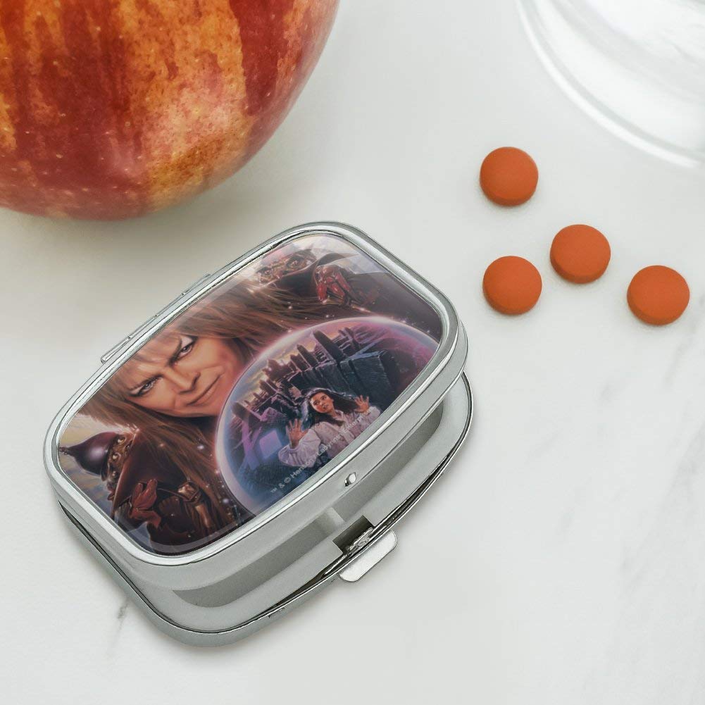 Graphics & More Labyrinth Crystal Ball Goblin King Jareth David Bowie Rectangle 2-Compartment Pill Case Trinket Gift Box