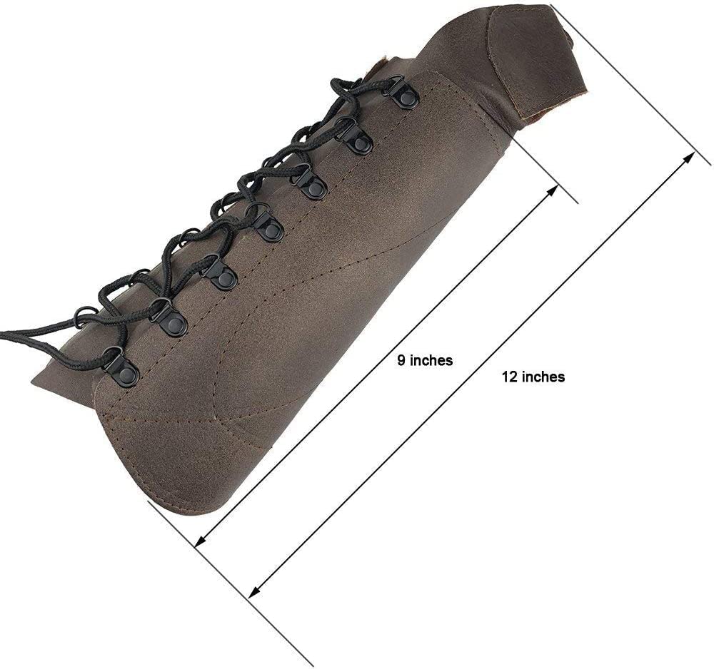 longbowmaker Traditioneller Armschutz aus Leder Armschoner für Bogenschießen