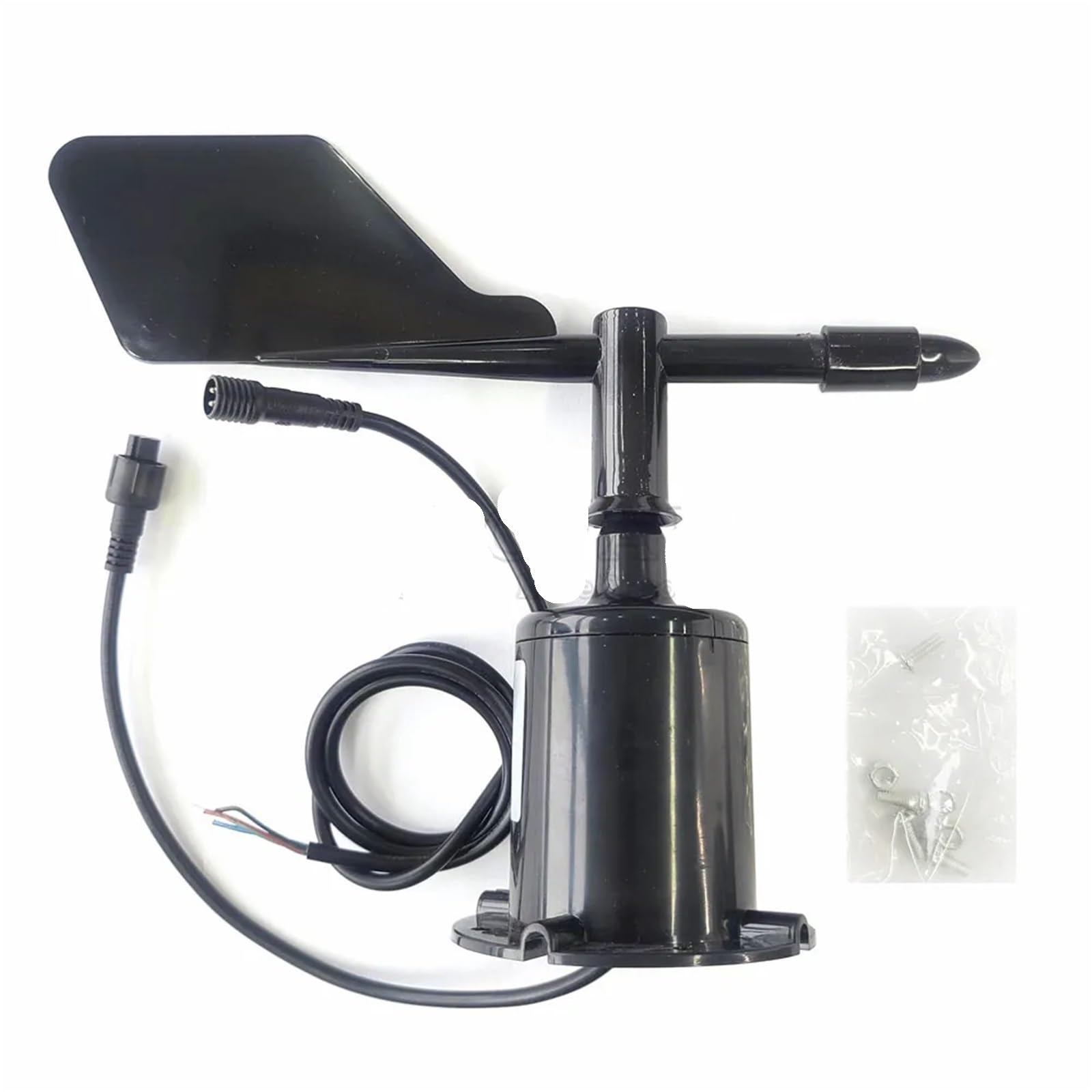 Station météo extérieure avec capteur de Vitesse et de Direction du Vent en Polycarbonate 30 m/s, anémomètre à 3 coupelles, Sortie RS485 4-20 mA, 0-5 V, 0-10 V(RS485 Speed)