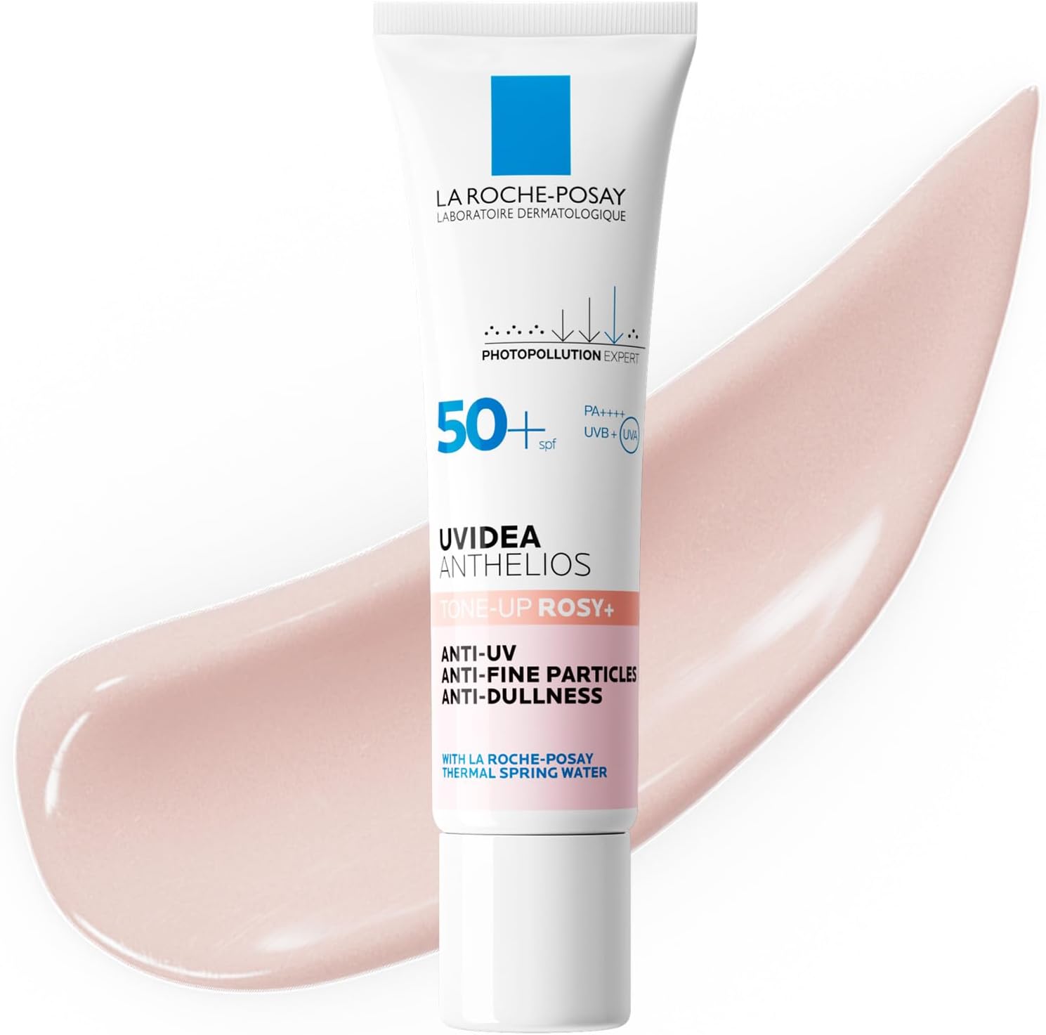 La Roche-Posay UV Idea XL Protection Tone-Enhancing Rose+ Sunscreen Makeup Primer, UV Tone-Enhancing Moisturizing Face Sunscreen, SPF50+ PA++++, Radiance, Transparency, Natural Glow, Dullness, UV