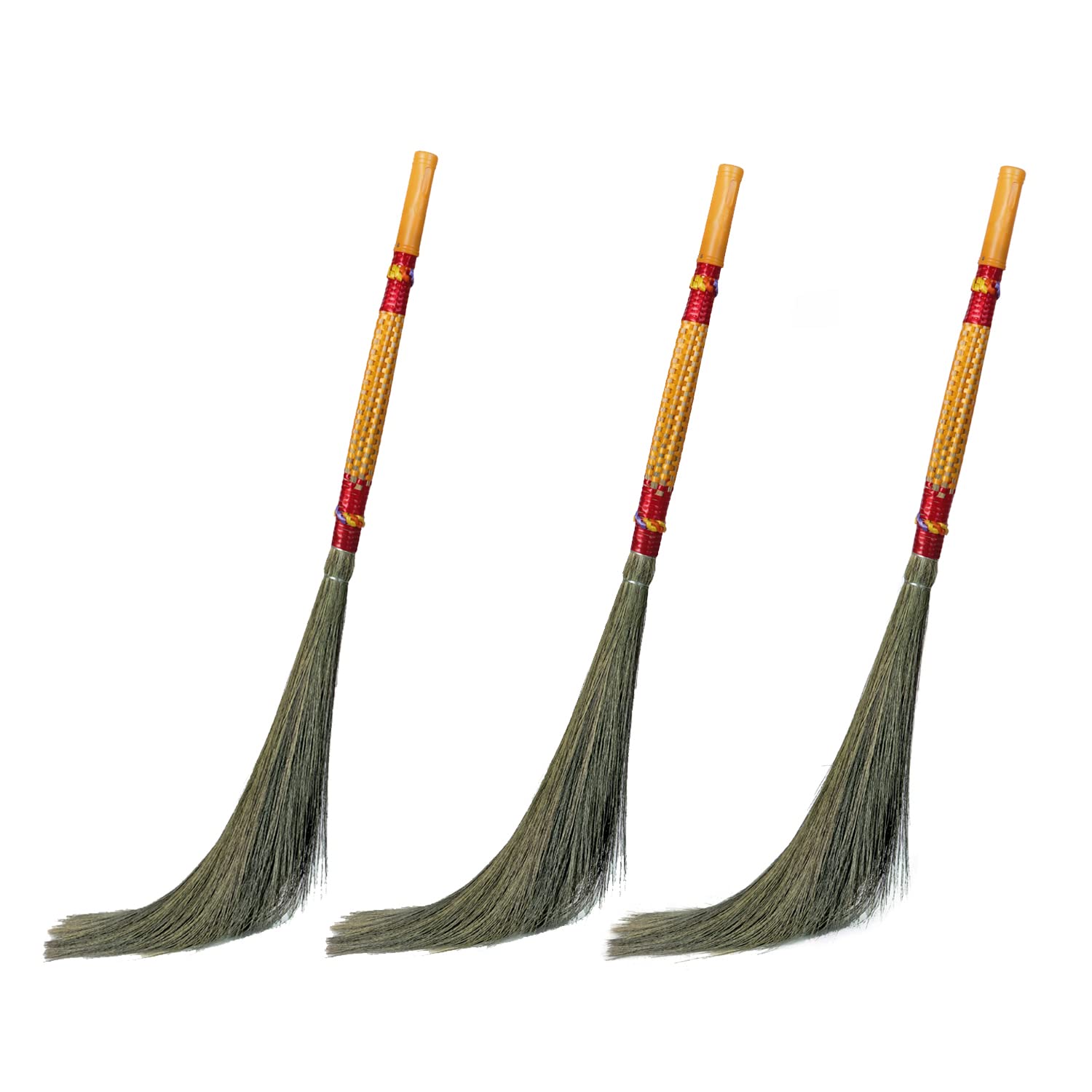 HARI RAM GULAB RAI Clean Sweep Floor Broom with Natural Soft No Dust Grass Pack of 3 | Plastic Handle Phool Jhadu for Home, Pantry, Office Indoor & Outdoor Cleaning (48Inch) (B0BBGTRZHJ) Amazon Price History, Amazon Price Tracker