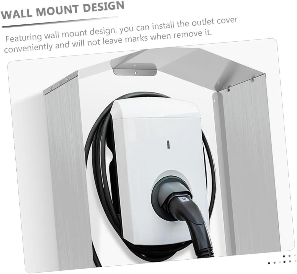 Luxshiny Aluminum Wall Outlet Cover for Electric Socket Protector, Weatherproof Outdoor Socket Plug Protector, Wall-mounted Charging Pile Protective Cover for Home and Industrial Use