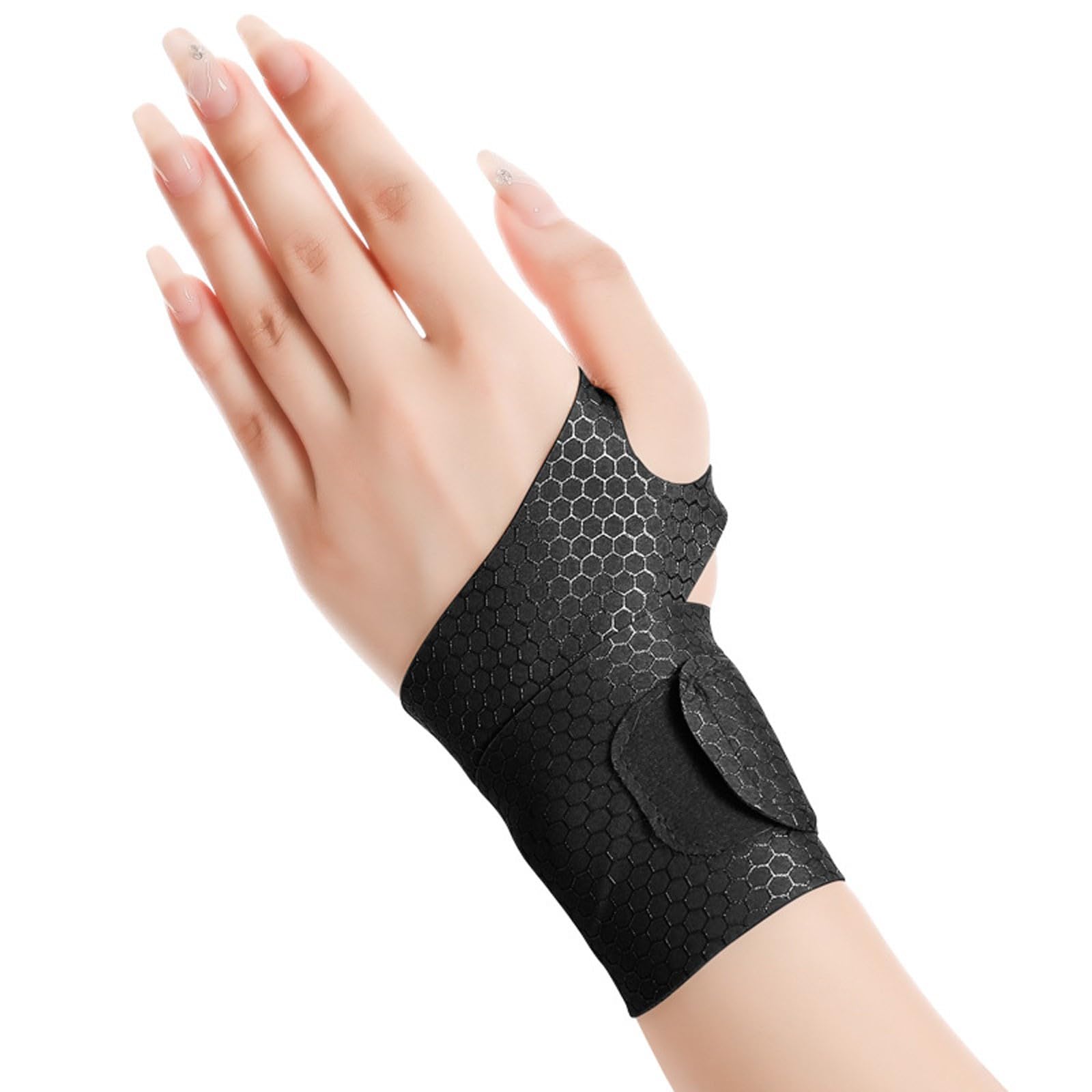2 Pack Adjustable Compression Strap Carpal Tunnel Wrist Brace Breathable Elastic Wrist Support Hand Brace for Women and