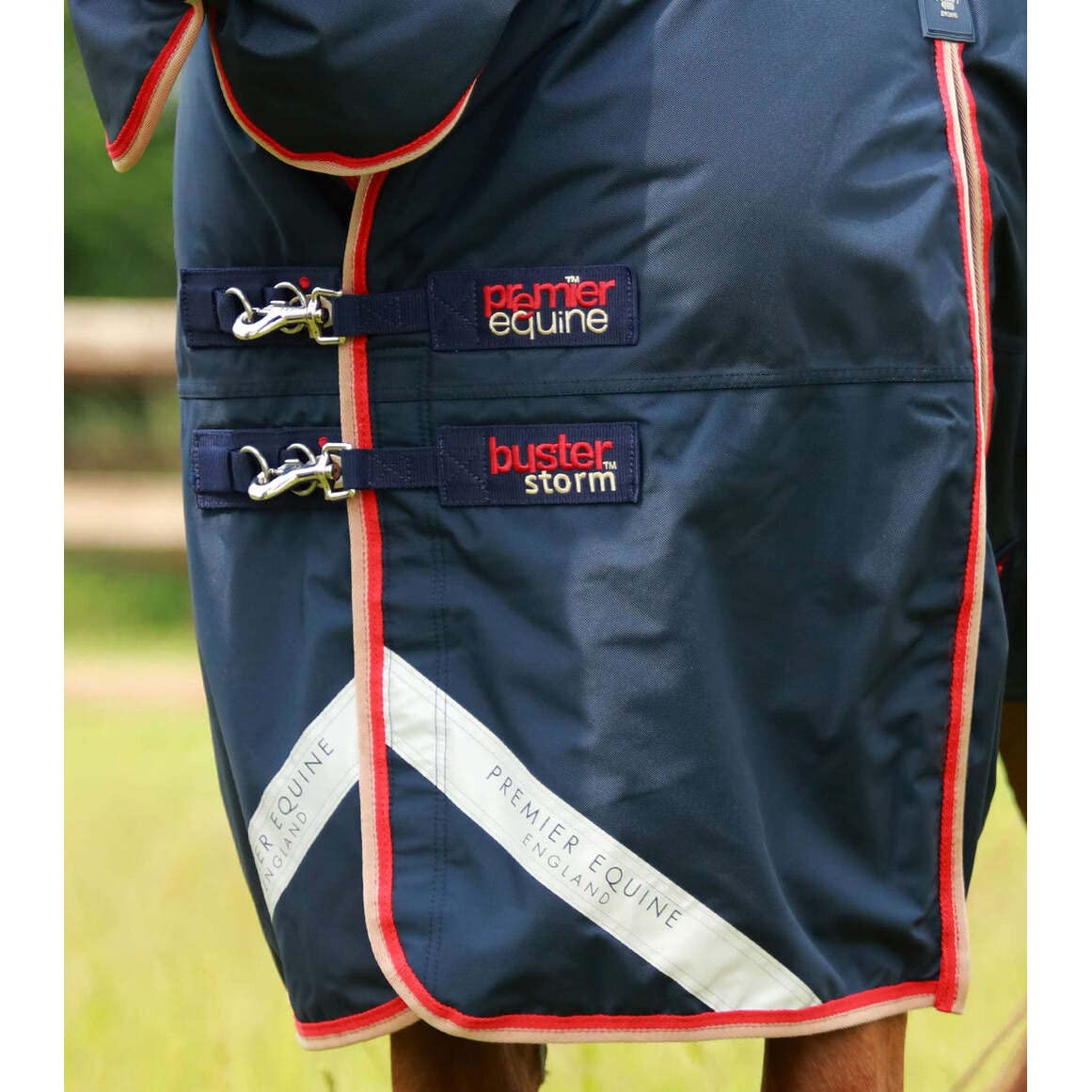 Coperta impermeabile per cavalli con copricollo Premier Equine Buster Storm 200 g
