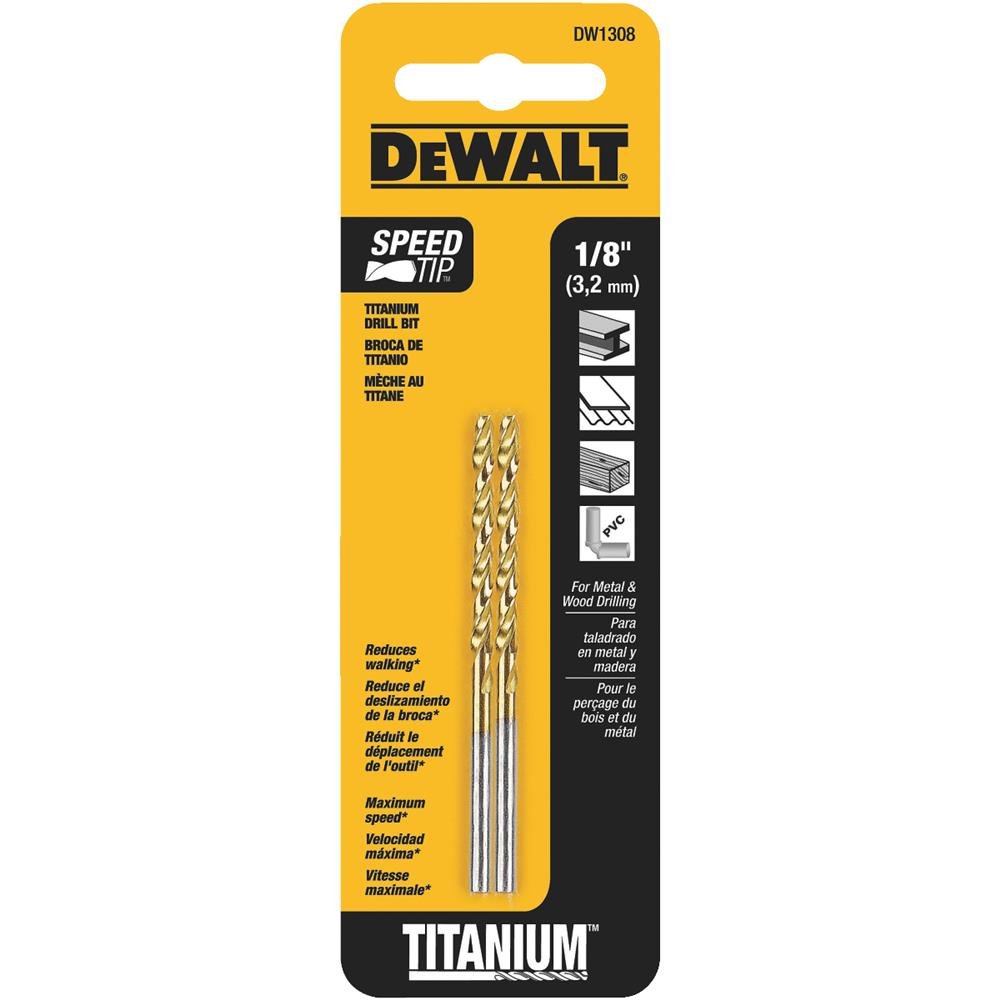 DEWALT DW1308 Titanium Nitride Split Point Bit