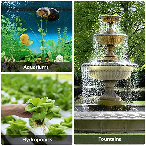 Kedsum 770Gph Submersible Pump(3500L/H, 65W), Ultra Quiet Water Pump With 6.5Ft High Lift, Aquarium Pump With 6.5Ft Power Cord, 3 Nozzles For Fish Tank, Pond, Aquarium, Statuary, Hydroponics #TOP5