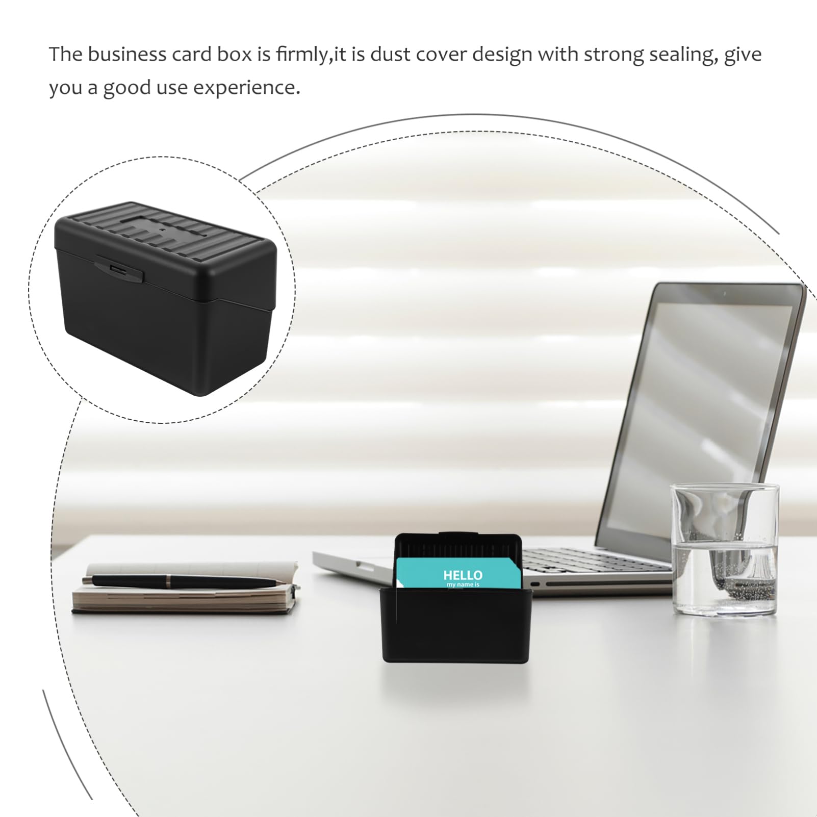 TEHAUX 4pezzi Scatola Per Biglietti Da Visita Design Elegante Portacarte Da Scrivania Con Capacità Per Ufficio e Regali Speciali Pratica e Resistente