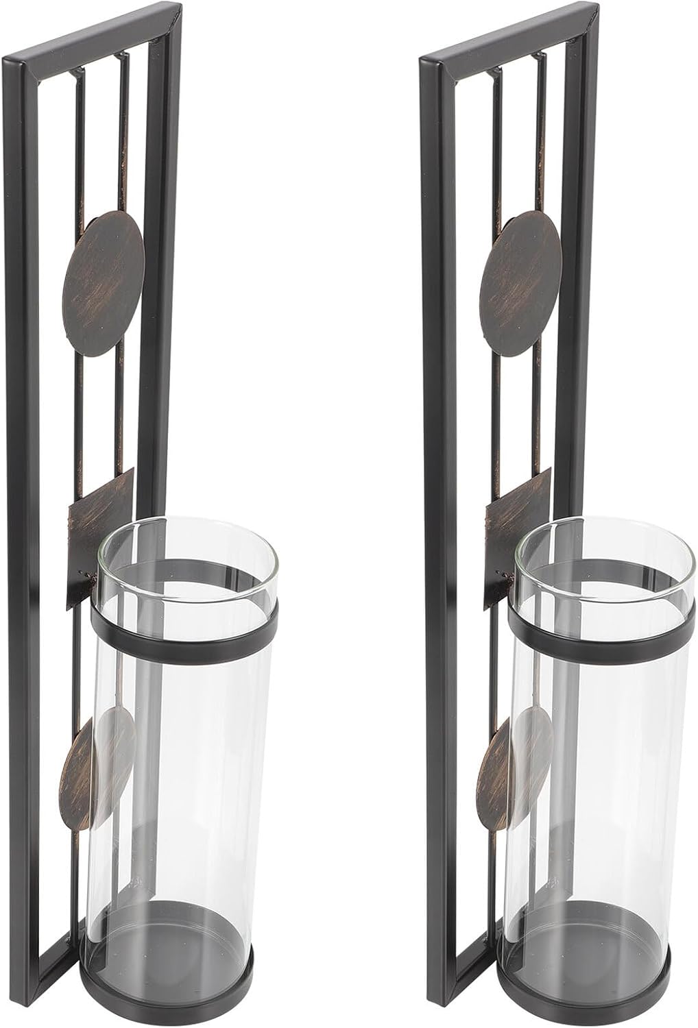 BESPORTBLE 2pcs Iron Candle Stand Wall Mounted Decorative Candlestick for Living Bathroom Patio Sturdy Holder with Unique Design for Stylish Home Wall Decor