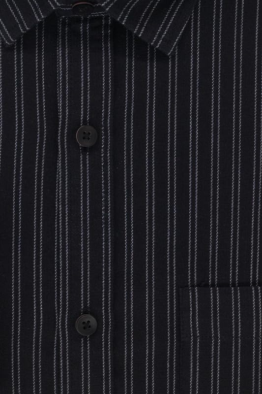 Image of 7-DAYS Men's Premium Striped Shirt - 100% Cotton, Tailored Fit (Between Slim & Regular), Full Sleeve, with Pocket - Smart Office & Casual Look