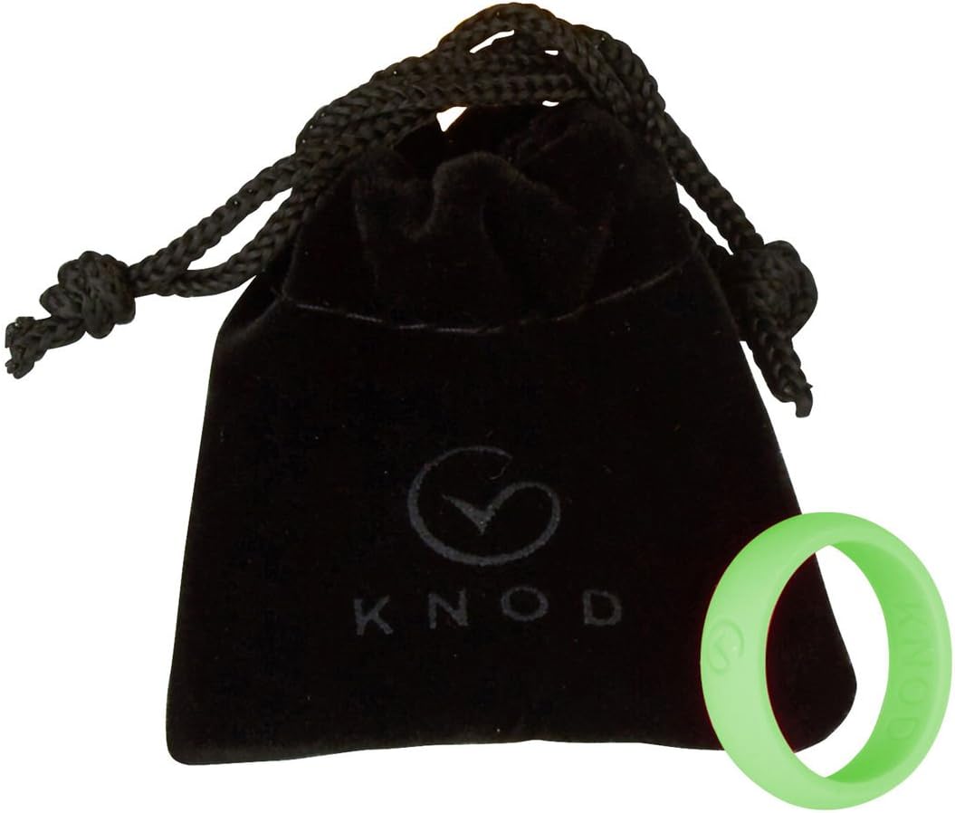 KNOD Women's Flexible Silicone Rubber Wedding Band Ring, For An Active Lifestyle, Gift Pouch, Perfect For Holiday Gift
