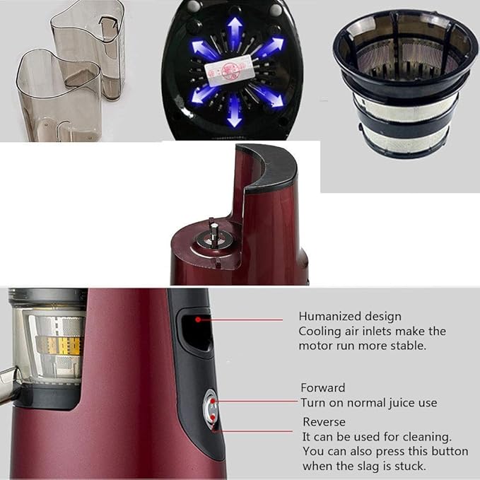 Extractor Jugos Prensado Frío Boca Ancha Motor Silencioso 250W miniatura 6