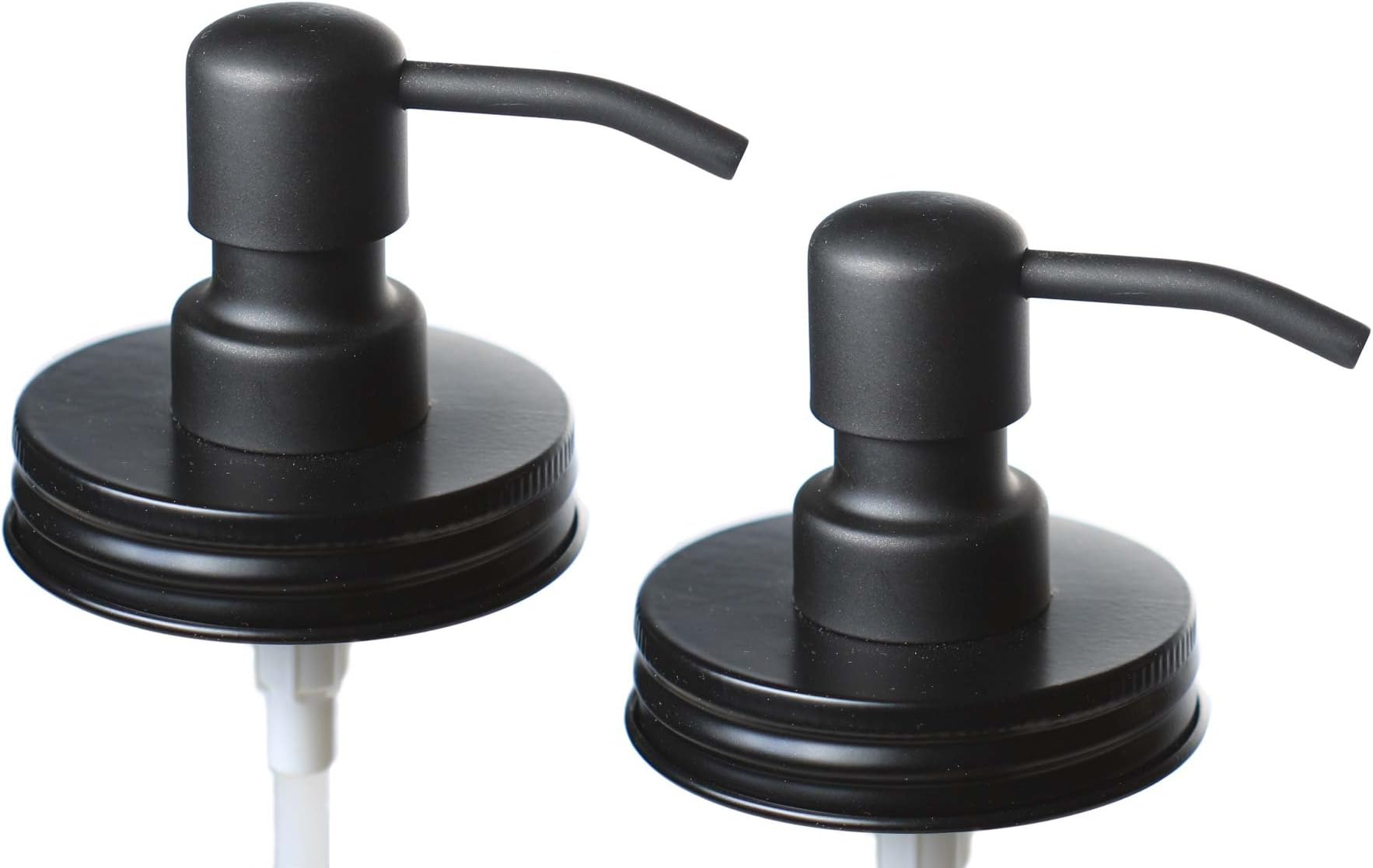 Jarmazing Products Black Mason Jar Soap Dispenser Lids - Two Pack – Made from Rust Proof Stainless Steel
