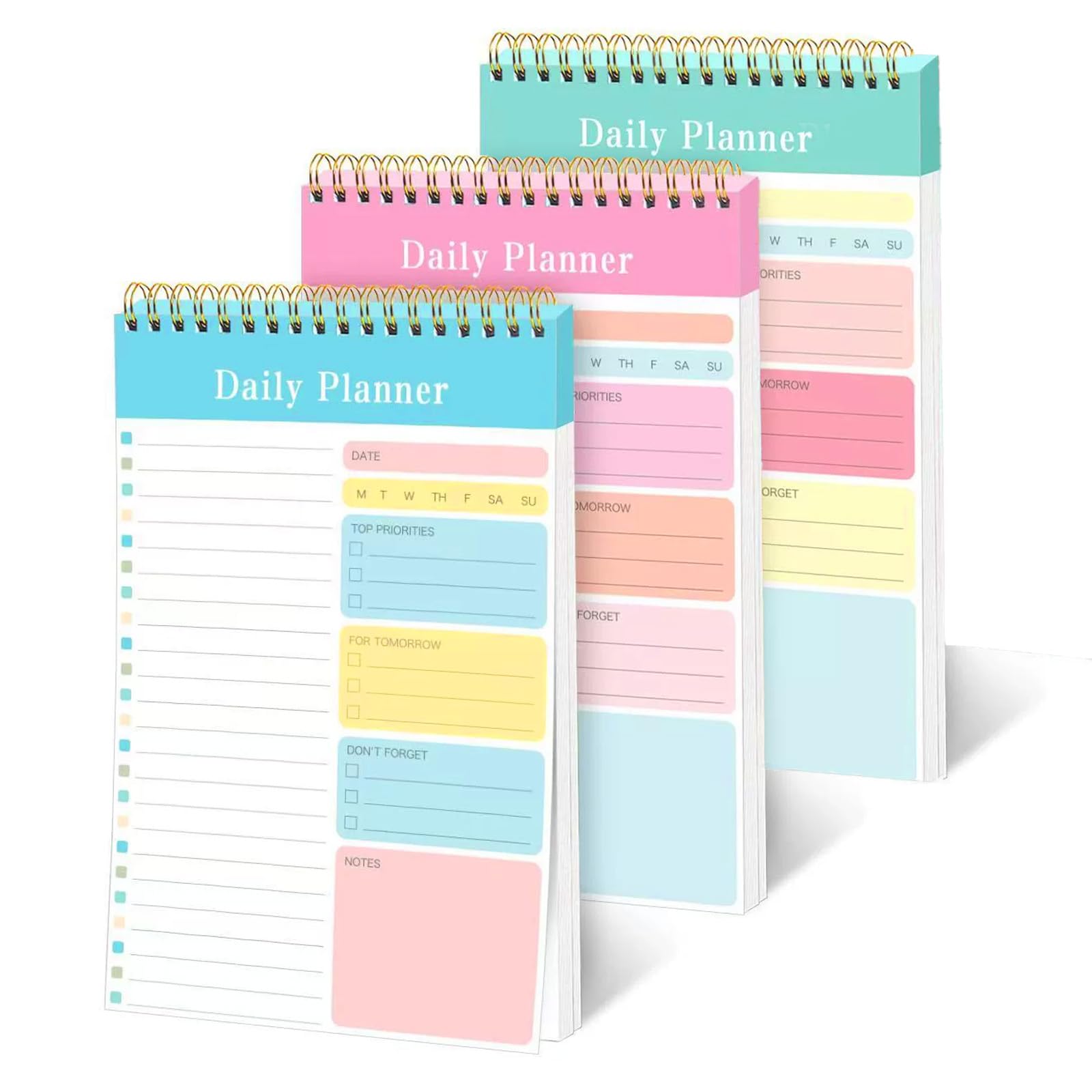 To Do List Notebook, 3 Pads To Do List Notepad, Daily Planner Notebook, Undated To Do List Organiser Notebook