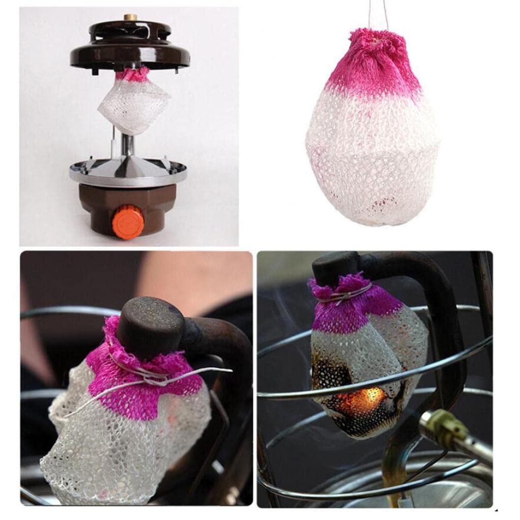 perfk 10 Pcs Manchon Lanterne, Accessoires Lanterne, Manchon Lampe Camping Gaz, Manchons De Lampe à Gaz, Manchon D'éclairage Au Gaz pour Lampes D'extérieur