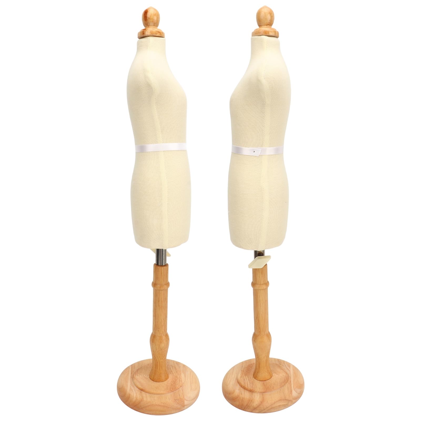 Mini Lalka Model w Formie Sukienki Regulowany żeński Manekin do Szycia z Płótna z Drewna Bukowego i Stali Nierdzewnej ze stabilną drewnianą podstawą dla Krawców Projektantów Wyświetlacz