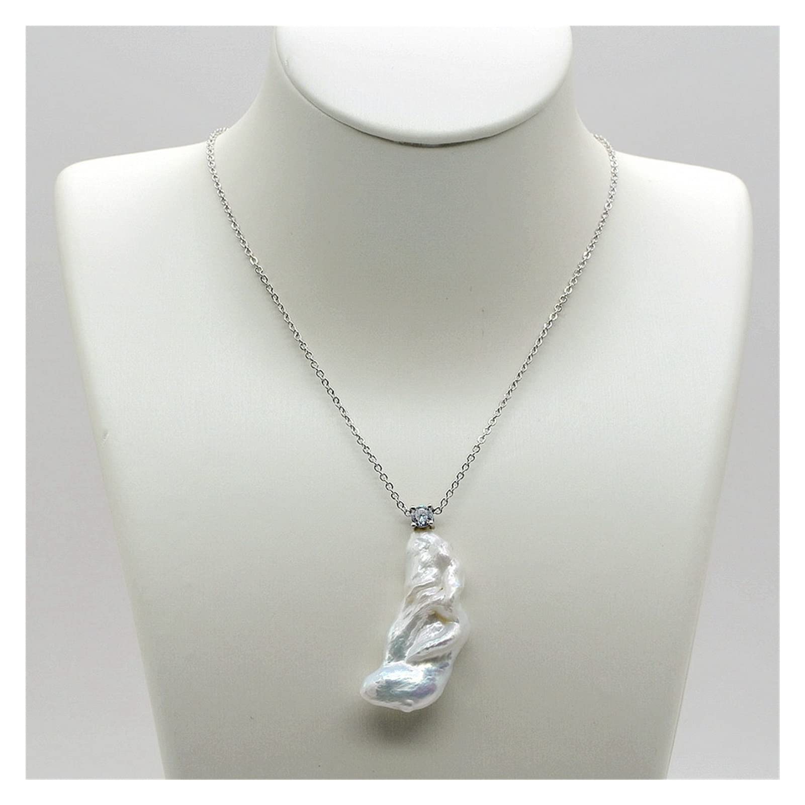 Collane barocche di moda Perle d'acqua dolce naturali Forma irregolare Pendenti di collana in argento 925 Gioielli da donna Regali di moda soddisfare Collane da donna