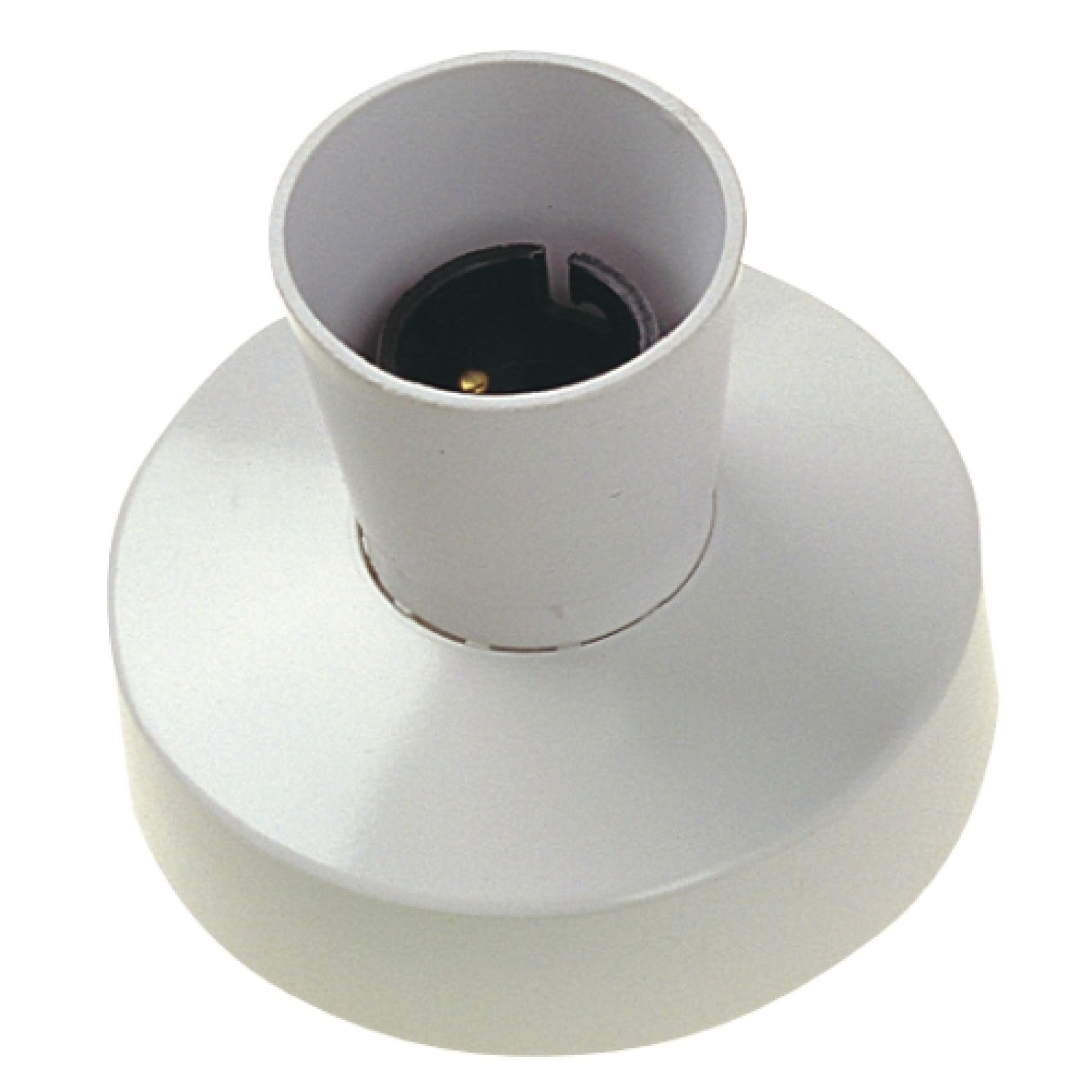 Lyvia Electrical 1428 Batten Holder, T1, Ceiling Rose Base, Long Skirt