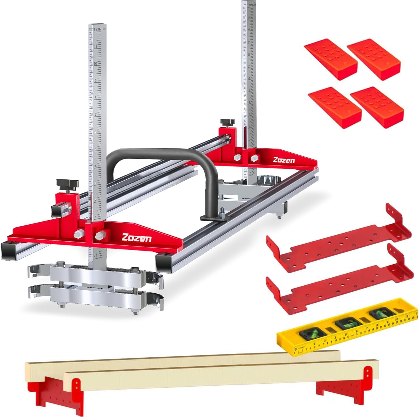 Zozen Chainsaw Mill with Lumber Guide Brackets, 3 Adjustable Sizes