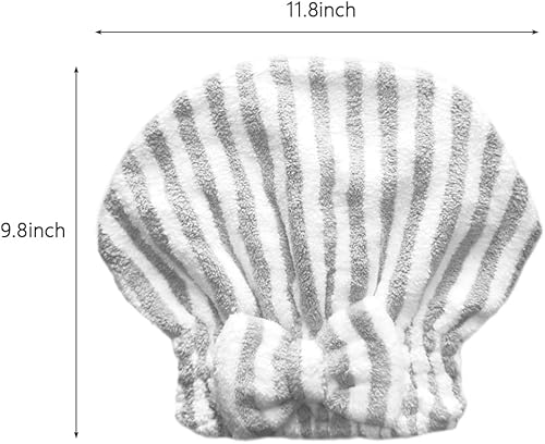 Gorro de microfibra para el cabello, suave y absorbente, de secado rápido, para cabello rizado y grueso, gorro envolvente con cepillo para el