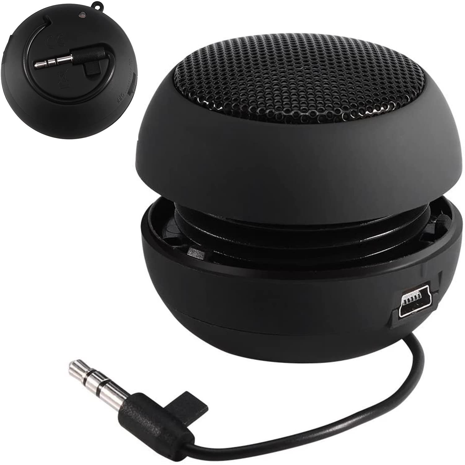 Mini Speaker, Portable Speaker built-in 3.5mm Aux Audio Jack Plug, HD Stereo Sound Rechargeable Outdoor Speaker for iPad/Smart Phone/Computer